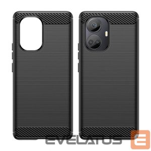Чехол на заднюю панель Hurtel  Carbon Case case for Realme 10 Pro+ flexible silicone carbon cover black 