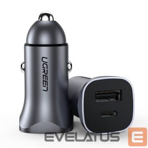 Авто зарядка Ugreen  CD130 USB-A / USB-C 30W Car Charger Grey