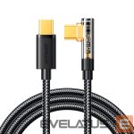 Кабель Joyroom  Joyroom Gaming Cable S-CC100A6 USB-C (angled) / USB-C (straight) 100W 1.2m - black 