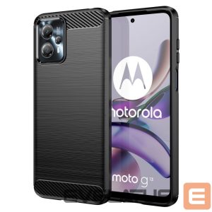 Чехол на заднюю панель Hurtel  Carbon Case for Motorola Moto G13 flexible silicone carbon cover black 