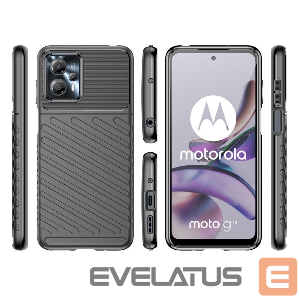Чехол на заднюю панель Hurtel Thunder Case case for Motorola Moto G13 silicone armor case black