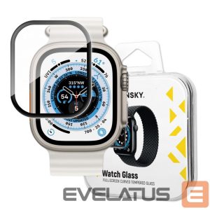 Защитное стекло Wozinsky  Wozinsky Full Glue Acrylic Glass for Apple Watch 49mm 9H Full Screen with Black Frame 