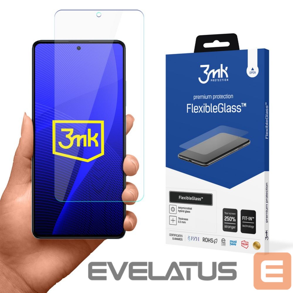 Защитное стекло 3MK Tempered glass for Xiaomi Redmi Note 12 Pro+ / Note 12 Pro hybrid flexi 7H 3mk FlexibleGlass series