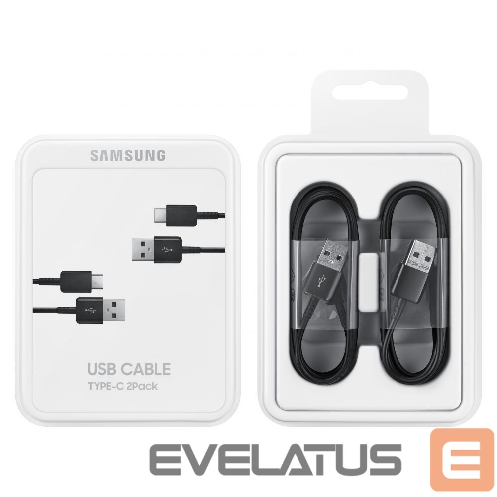 Кабель Samsung Samsung USB C cable 480Mbps 5A 1.5m (EP-DG930MBEGWW) - black (set of 2)