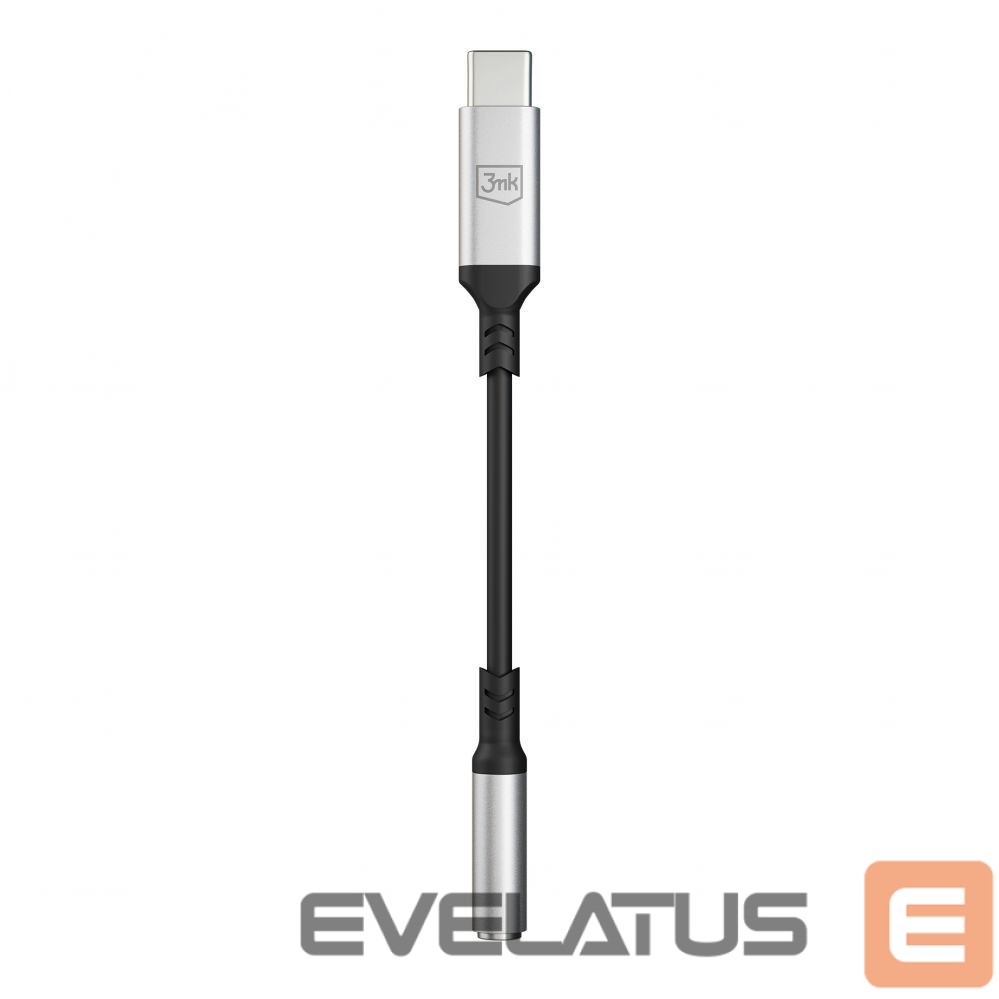 Кабель 3MK 3mk USB-C adapter - 3.5 mm minijack - silver
