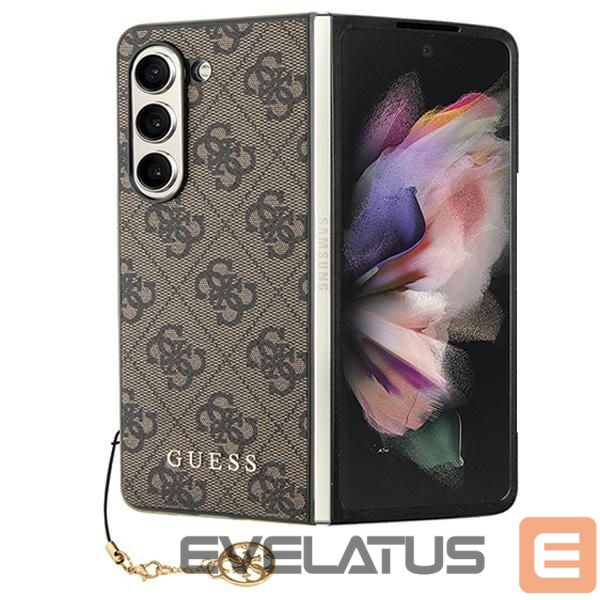 Чехол на заднюю панель Guess Guess GUHCZFD5GF4GBR F946 Z Fold5 brown/brown hardcase 4G Charms Collection