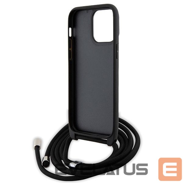 Чехол на заднюю панель Karl Lagerfeld Karl Lagerfeld KLHCP14XSAKCPSK case for iPhone 14 Pro Max 6.7" hardcase - black Crossbody Saffiano Metal Pin Karl&Choupette