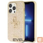 Чехол на заднюю панель Guess  Guess GUHCP14LHG4SGD case for iPhone 14 Pro - gold Glitter Script Big 4G