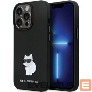 Чехол на заднюю панель Karl Lagerfeld  Karl Lagerfeld KLHCP14XSMHCNPK case for iPhone 14 Pro Max 6.7" - black Silicone C Metal Pin 