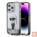 Чехол на заднюю панель Karl Lagerfeld  Karl Lagerfeld Liquid Glitter Ikonik case for iPhone 15 Pro - transparent 