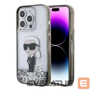 Чехол на заднюю панель Karl Lagerfeld  Karl Lagerfeld Liquid Glitter Ikonik case for iPhone 15 Pro - transparent 