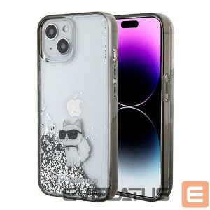 Чехол на заднюю панель Karl Lagerfeld  Karl Lagerfeld Liquid Glitter Choupette case for iPhone 15 - transparent 
