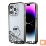 Чехол на заднюю панель Karl Lagerfeld  Karl Lagerfeld Liquid Glitter Choupette case for iPhone 15 Pro Max - transparent 