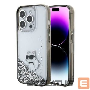 Чехол на заднюю панель Karl Lagerfeld  Karl Lagerfeld Liquid Glitter Choupette case for iPhone 15 Pro Max - transparent 