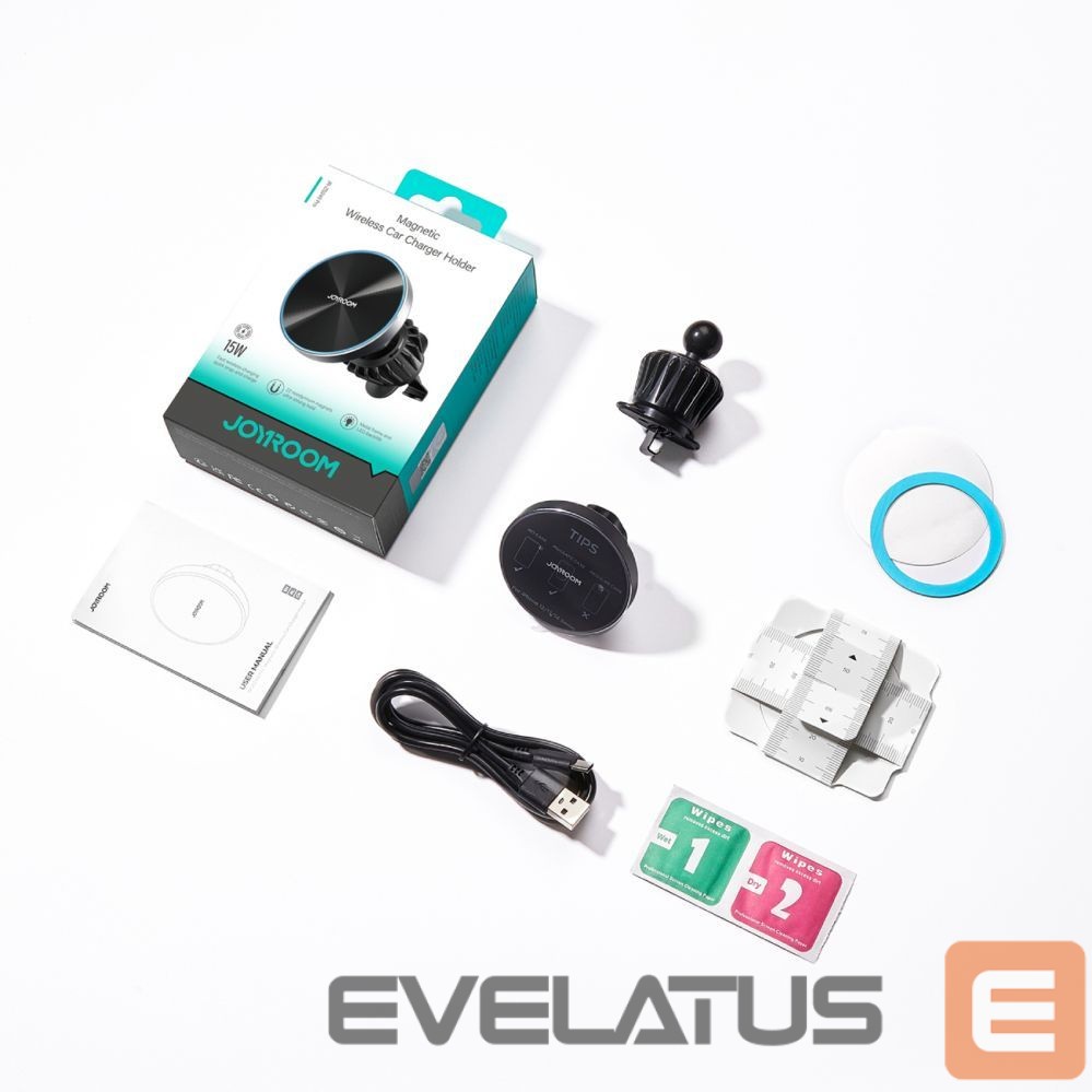Кабель Joyroom Joyroom Magnetic Car Holder Wireless Charger 15W for Air Vent Black (JR-ZS240 Pro)