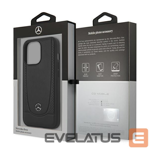 Чехол на заднюю панель Mercedes-Benz Mercedes MEHCP15XARMBK iPhone 15 Pro Max 6.7" black/black hardcase Leather Urban