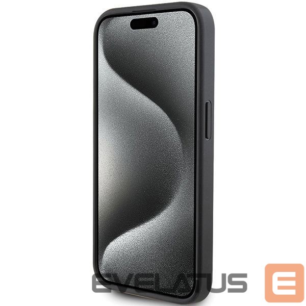 Чехол на заднюю панель Karl Lagerfeld Karl Lagerfeld Saffiano Cardslot Karl&Choupette Metal Pin case for iPhone 15 Pro - black