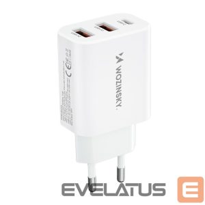 Адаптер Wozinsky  Wozinsky CWCUCW 30W USB-C / 2 x USB-A Wall Charger - White 