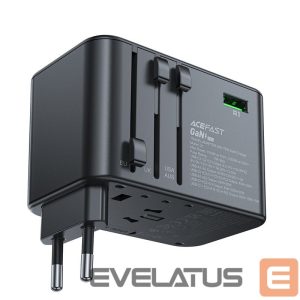 Адаптер Acefast  Acefast Z1 GaN 75W PD travel charger adapter 3x USB-C 2x USB-A - black 
