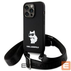 Чехол на заднюю панель Karl Lagerfeld  Karl Lagerfeld KLHCP15XSCBSCNK iPhone 15 Pro Max 6.7" hardcase black/black Crossbody Silicone Choupette 