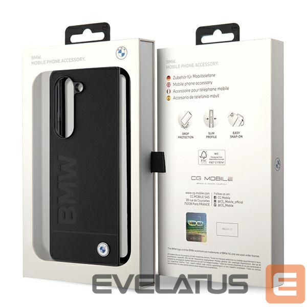 Чехол на заднюю панель BMW BMW Signature Logo Imprint case for Samsung Galaxy Z Fold 5 - black