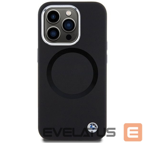 Чехол на заднюю панель BMW BMW Signature Liquid Silicone MagSafe case for iPhone 15 Pro - black