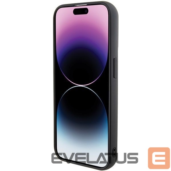 Чехол на заднюю панель Karl Lagerfeld Karl Lagerfeld Gripstand Saffiano Karl&Choupette Pins case for iPhone 15 Pro - black