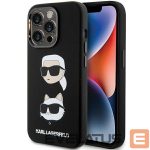 Чехол на заднюю панель Karl Lagerfeld  Karl Lagerfeld Silicone Karl&Choupette Head case for iPhone 15 Pro Max - black 