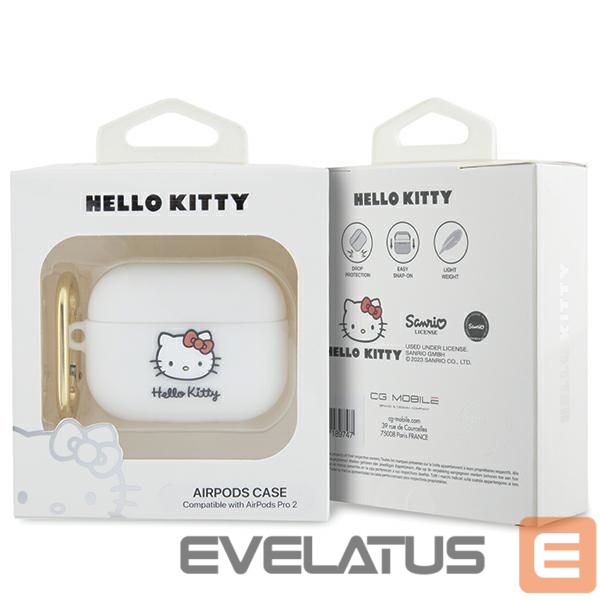 Другой аксессуар для телефона Hello Kitty Hello Kitty Silicone 3D Kitty Head case for AirPods Pro 2 (2022/2023) - white