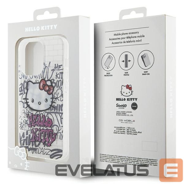 Чехол на заднюю панель Hello Kitty Hello Kitty IML Kitty On Bricks Graffiti case for iPhone 13 Pro / 13 - white