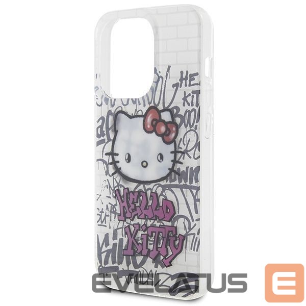 Чехол на заднюю панель Hello Kitty Hello Kitty IML Kitty On Bricks Graffiti case for iPhone 14 Pro - white