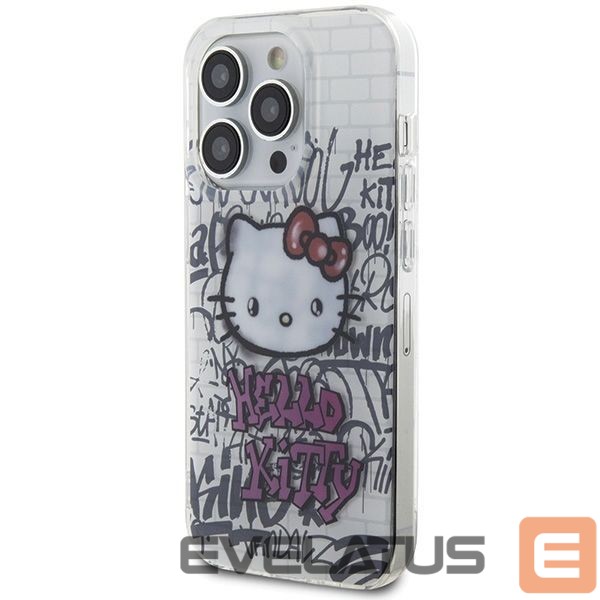 Чехол на заднюю панель Hello Kitty Hello Kitty IML Kitty On Bricks Graffiti case for iPhone 14 Pro - white