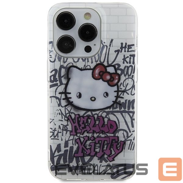 Чехол на заднюю панель Hello Kitty Hello Kitty IML Kitty On Bricks Graffiti case for iPhone 14 Pro Max - white