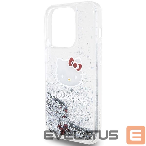 Чехол на заднюю панель Hello Kitty Hello Kitty Liquid Glitter Charms Kitty Head case for iPhone 14 Pro Max - silver