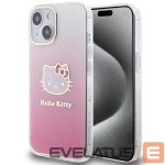 Чехол на заднюю панель Hello Kitty  Hello Kitty IML Gradient Electrop Kitty Head case for iPhone 15 - pink 