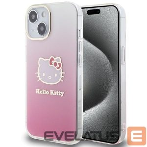 Чехол на заднюю панель Hello Kitty  Hello Kitty IML Gradient Electrop Kitty Head case for iPhone 15 - pink 