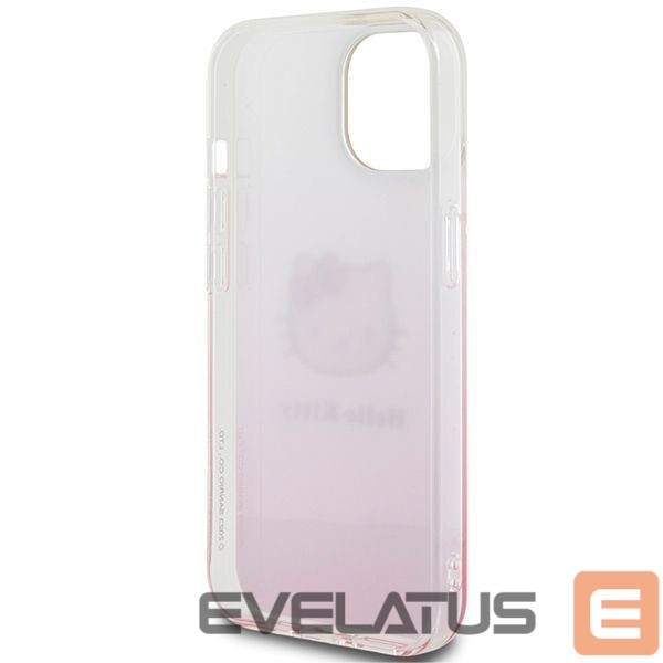 Чехол на заднюю панель Hello Kitty Hello Kitty IML Gradient Electrop Kitty Head case for iPhone 15 - pink
