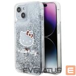 Чехол на заднюю панель Hello Kitty  Hello Kitty Liquid Glitter Charms Kitty Head case for iPhone 15 - silver 