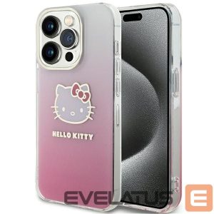 Чехол на заднюю панель Hello Kitty  Hello Kitty IML Gradient Electrop Kitty Head case for iPhone 15 Pro Max - pink 