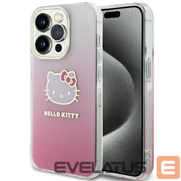 Чехол на заднюю панель Hello Kitty Hello Kitty IML Gradient Electrop Kitty Head case for iPhone 15 Pro Max - pink