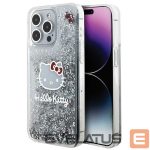 Чехол на заднюю панель Hello Kitty  Hello Kitty Liquid Glitter Charms Kitty Head case for iPhone 15 Pro Max - silver 