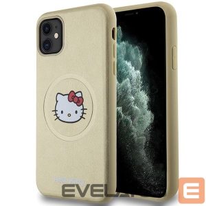 Чехол на заднюю панель Hello Kitty  Hello Kitty Leather Kitty Head MagSafe case for iPhone 11 / Xr - gold 