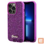 Чехол на заднюю панель Guess  Guess Disco Metal Script case for iPhone 14 Pro - fuchsia
