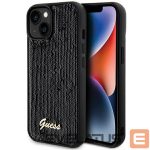 Чехол на заднюю панель Guess  Guess Sequin Script Metal case for iPhone 14 / 15 / 13 - black