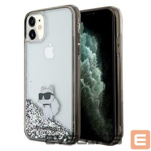 Чехол на заднюю панель Karl Lagerfeld  Karl Lagerfeld Liquid Glitter Choupette case for iPhone 11 / Xr - transparent 
