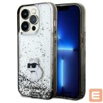 Чехол на заднюю панель Karl Lagerfeld  Karl Lagerfeld Liquid Glitter Choupette case for iPhone 14 Pro - transparent 