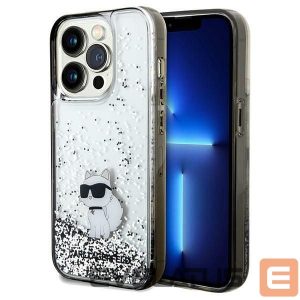 Чехол на заднюю панель Karl Lagerfeld  Karl Lagerfeld Liquid Glitter Choupette case for iPhone 14 Pro - transparent 