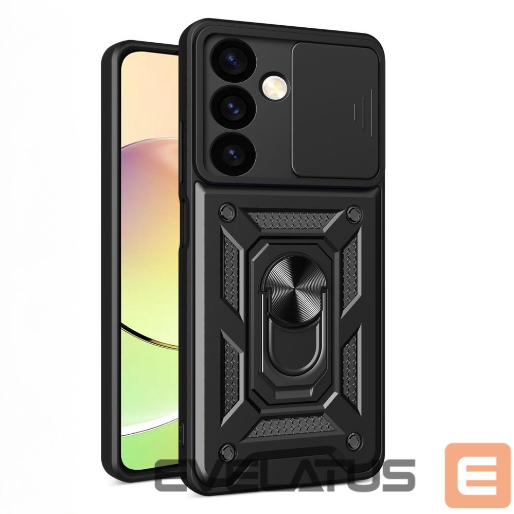 Другой аксессуар для телефона Hurtel Hybrid Armor Camshield armored case for Samsung Galaxy S24 with camera cover - black