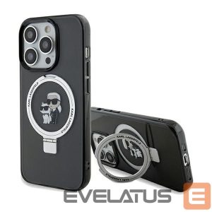 Чехол на заднюю панель Karl Lagerfeld  Karl Lagerfeld Ring Stand Karl&Choupette MagSafe case for iPhone 13 Pro Max - black 