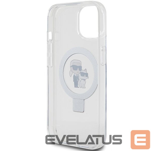 Чехол на заднюю панель Karl Lagerfeld Karl Lagerfeld Ring Stand Karl&Choupette MagSafe case for iPhone 14 / 15 / 13 - white